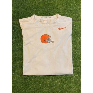 Cleveland Browns shirt mens 2XL white nike hypercool breathable lightweight G